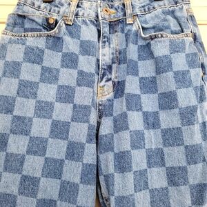 Ragged Priest Light Blue Checkered Jeans 26